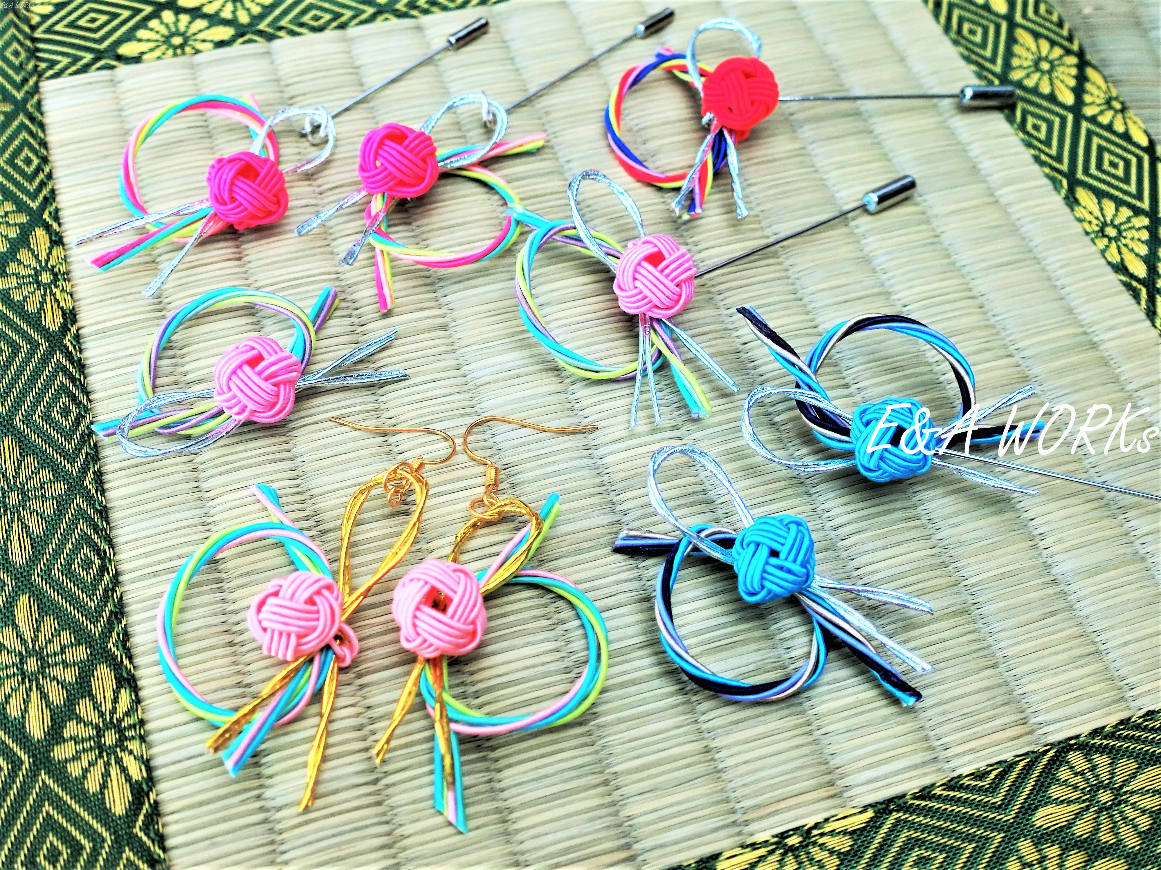 (Finished Event) 6th May 2018 (SUN) Mizuhiki Earrings or Pin 【Event Wprkshop Mizuhiki】